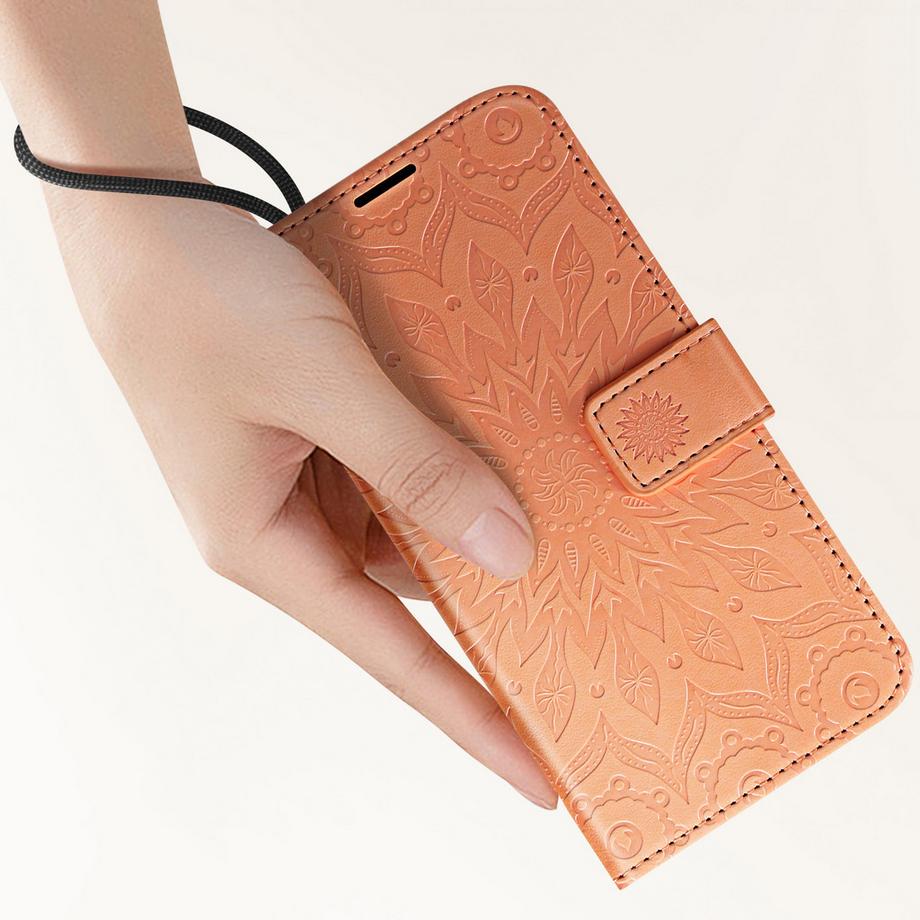 Avizar  Wallet Hülle iPhone 16 Pro Pfirsisch 