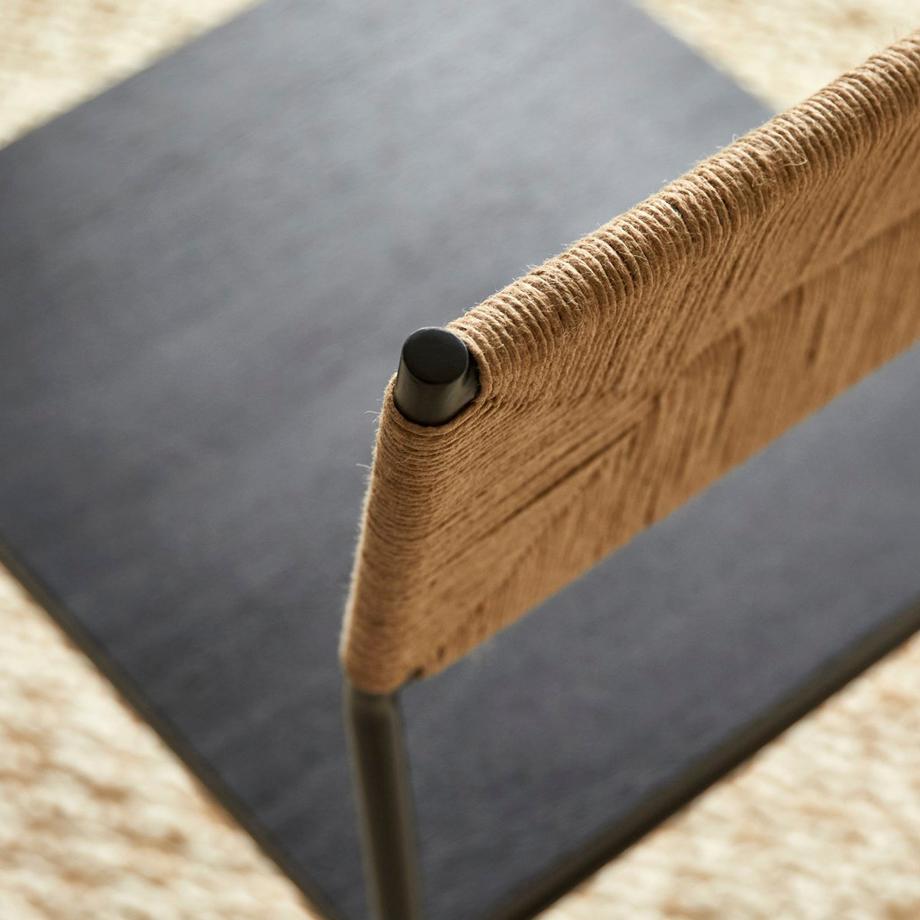 Tikamoon Chaise en métal et fibres naturelles Fidele  