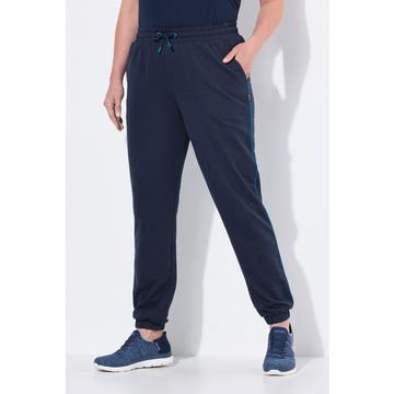 Pantaloni sportivi con orli elastici e pistagna laterale