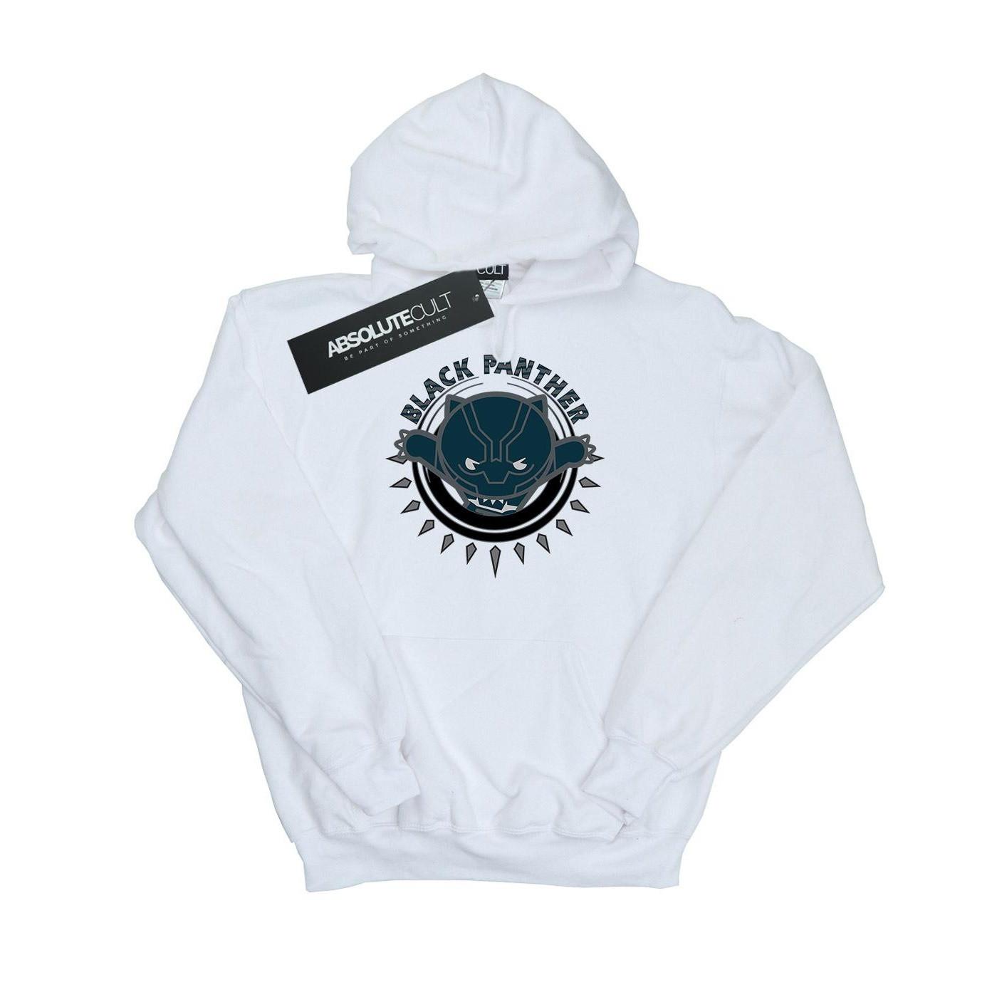 Image of Kawaii Black Panther Pounce Kapuzenpullover Jungen Weiss 128