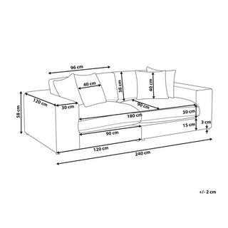 Beliani 3 Sitzer Sofa aus Polyester Modern GLORVIKA  