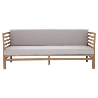 Vente-unique Gartensofa 3-Sitzer - Teakholz - Holzfarben hell & - LINERI von MYLIA  