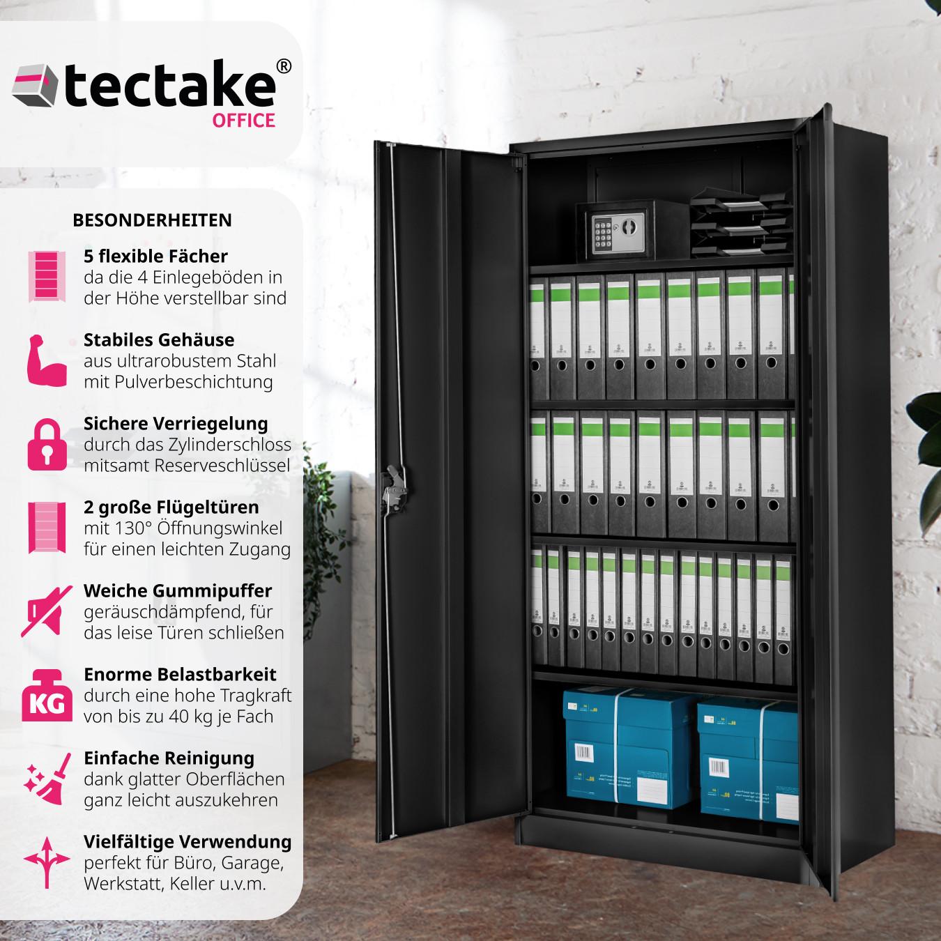 Tectake Armadio portadocumenti con  5 scomparti  