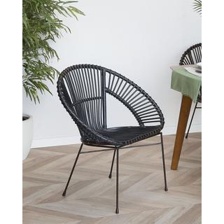 Beliani Chaise de salle à manger en Rotin Boho SARITA  