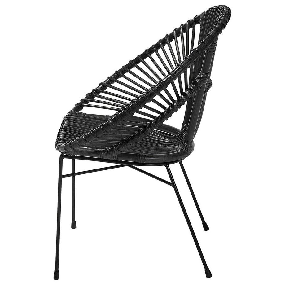 Beliani Chaise de salle à manger en Rotin Boho SARITA  