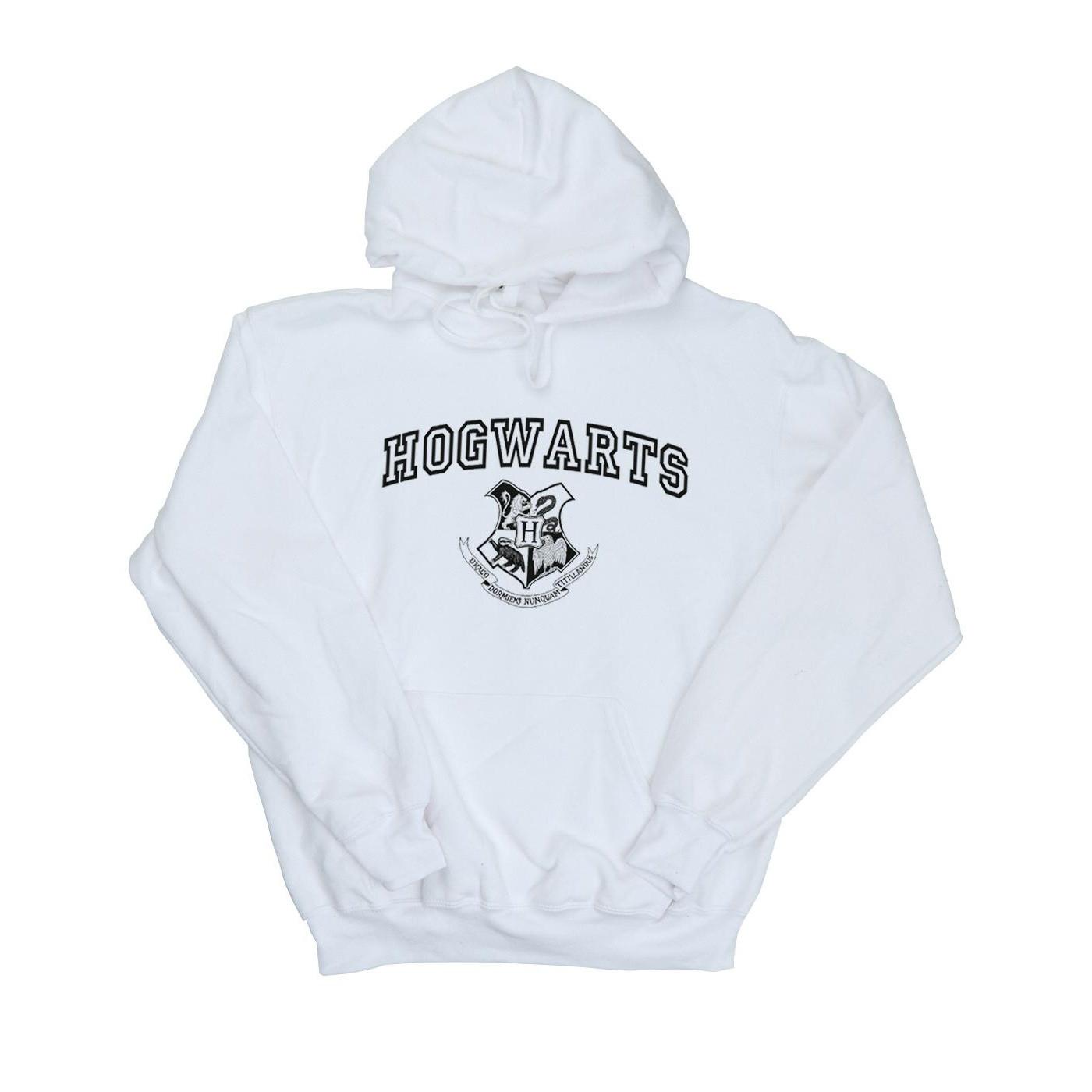 Image of Hogwarts Crest Kapuzenpullover Damen Weiss L