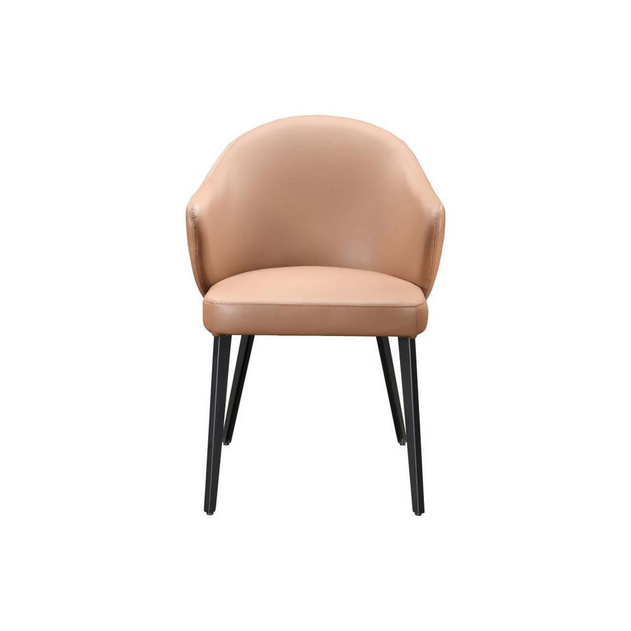 Maison Céphy Stuhl mit Armlehnen - Leder &er Stahl - Camelfarben - MIBELLY von Maison Céphy  