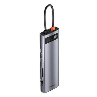 Baseus  Metal Gleam Series 11-in-1 Kabelgebunden USB 3.2 Gen 1 (3.1 Gen 1) Type-C Grau 