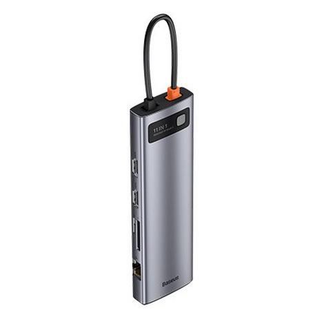 Baseus  Metal Gleam Series 11-in-1 Avec fil USB 3.2 Gen 1 (3.1 Gen 1) Type-C Gris 