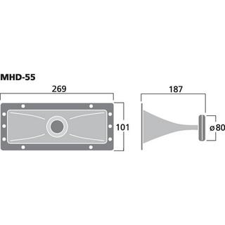 Monacor  Hochton-Horn mit Treiber 30 W 8 Ω 