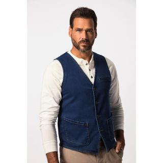 JP1880  Gilet en jean FLEXNAMIC®, avec encolure en V 