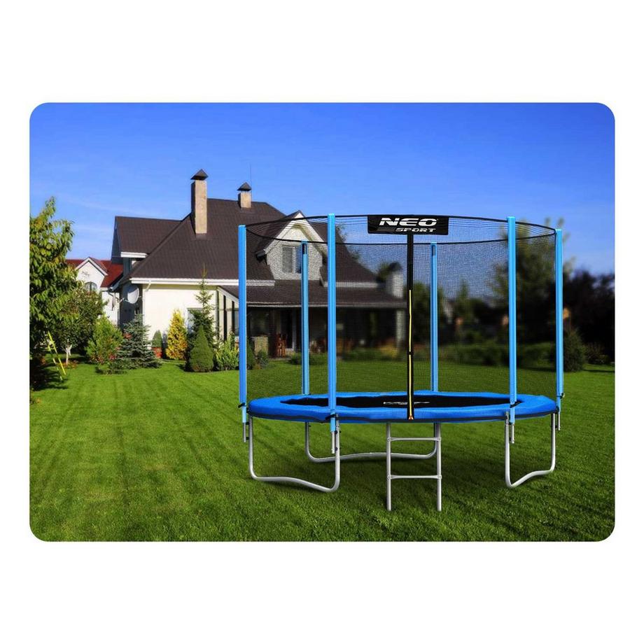 B2X  183 cm großes Gartentrampolin mit Außennetz und Neo-Sport-Leiter 