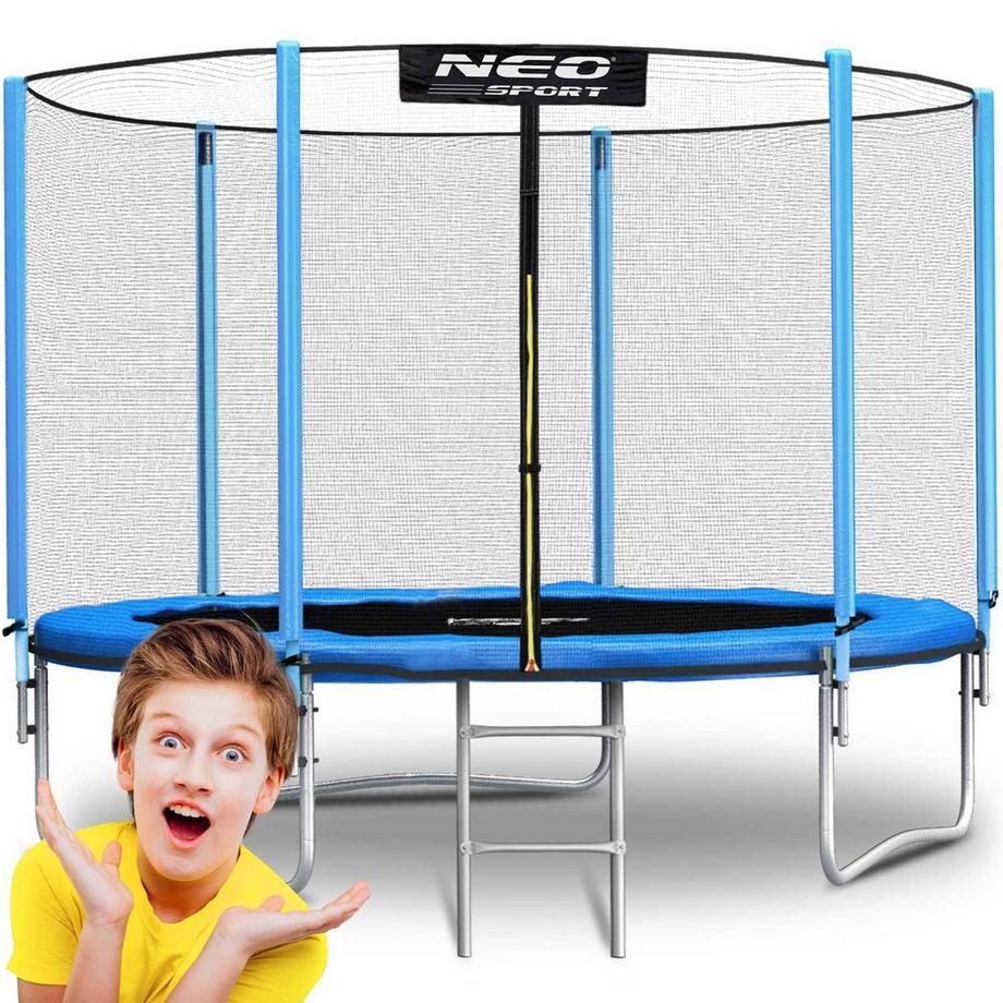 B2X  183 cm großes Gartentrampolin mit Außennetz und Neo-Sport-Leiter 