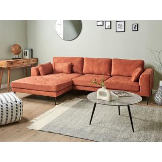 Beliani Ecksofa aus Samtstoff Modern FLAM  