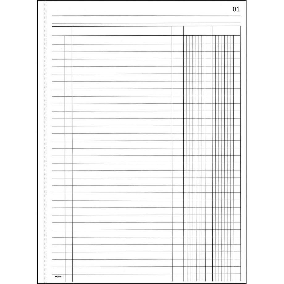 Favorit FAVORIT Durchschreibebuch 2 Kolonnen 368 OK N weiss/weiss, nummeriert,D/F/I  