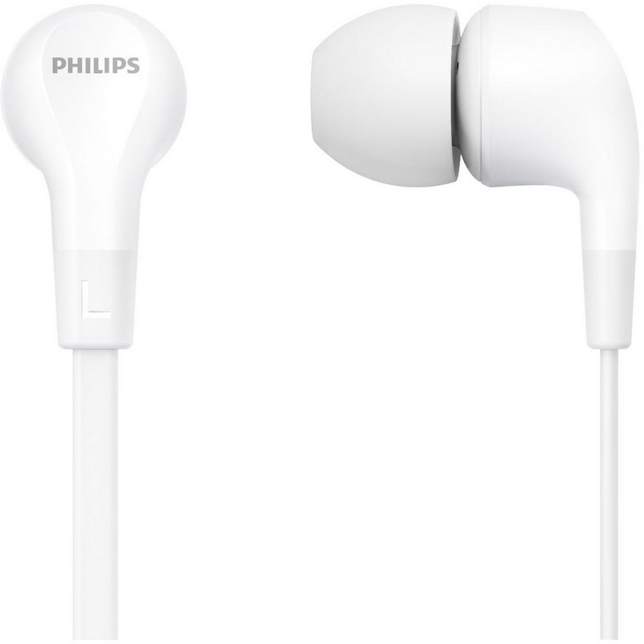 PHILIPS  TAE1105WT Kabelgebundener In-Ear-Kopfhörer mit integrierter Fernbedienung. Weiß. 