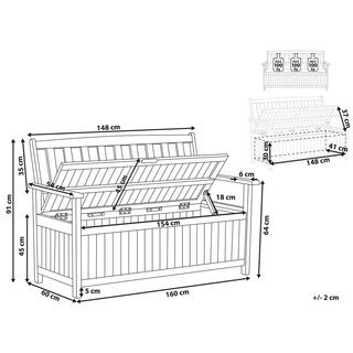 Beliani Panchina da giardino en Legno d'acacia Classico SOVANA  