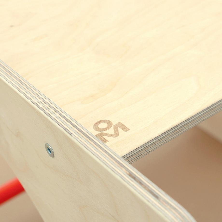 Montessori  Kletterwürfel mit XXL Rutsche - Hell 