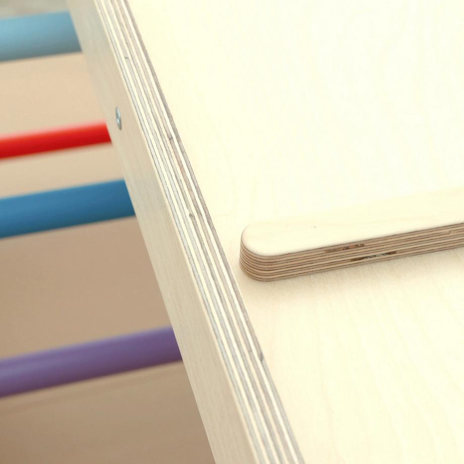 Montessori  Kletterwürfel mit XXL Rutsche - Hell 