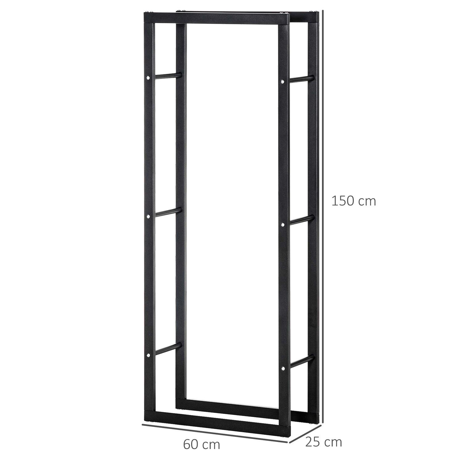 Northio Ripiano in legno Supporto verticale in legno Capacità 100 kg Metallo 60 × 25 × 150 cm  