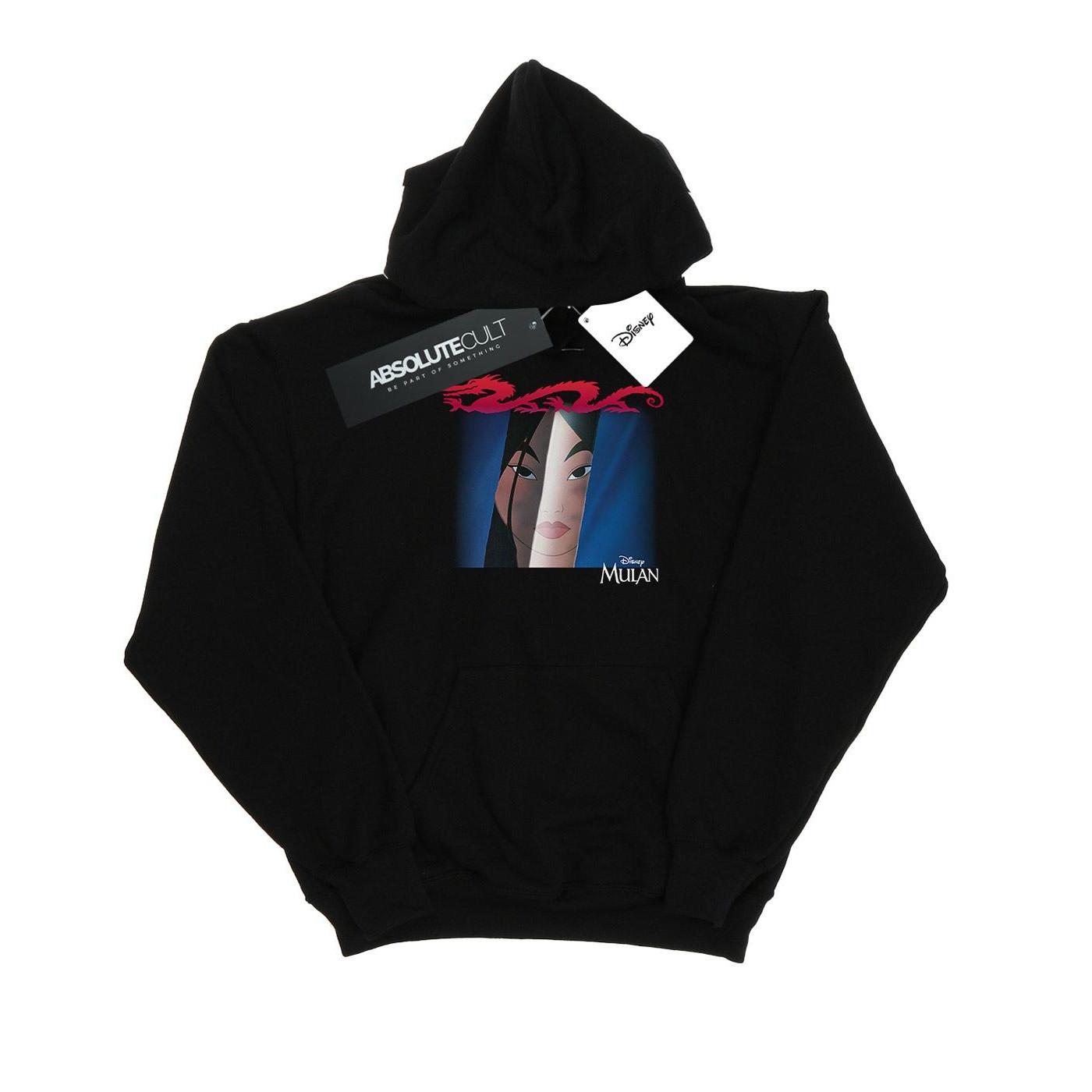 Image of Mulan Face Peep Kapuzenpullover Jungen Schwarz 128