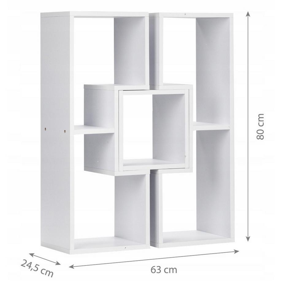 B2X Bücherregal, modularer Schrank, Kommode, Regale, WEISS  