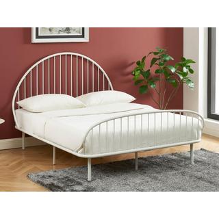 Vente-unique Letto 140 x 190 cm Metallo Bianco + Materasso - ISELIA  