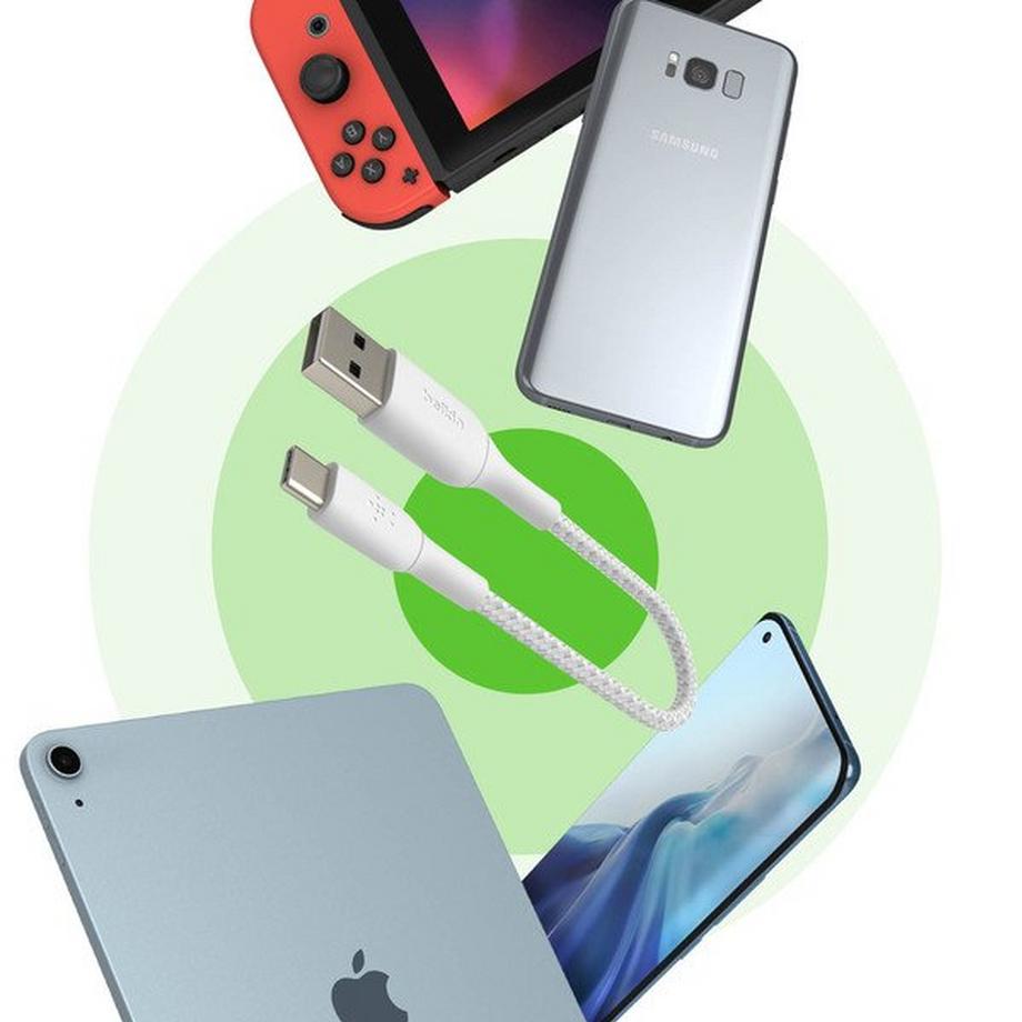 belkin  Câble USB-C en Nylon Belkin Blanc 