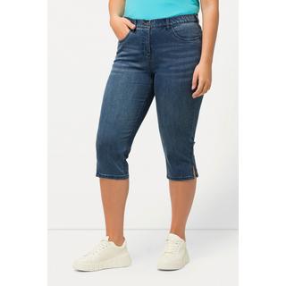 Ulla Popken  Capri Jeans Sarah, schmale 5-Pocket-Form, Saumschlitz 