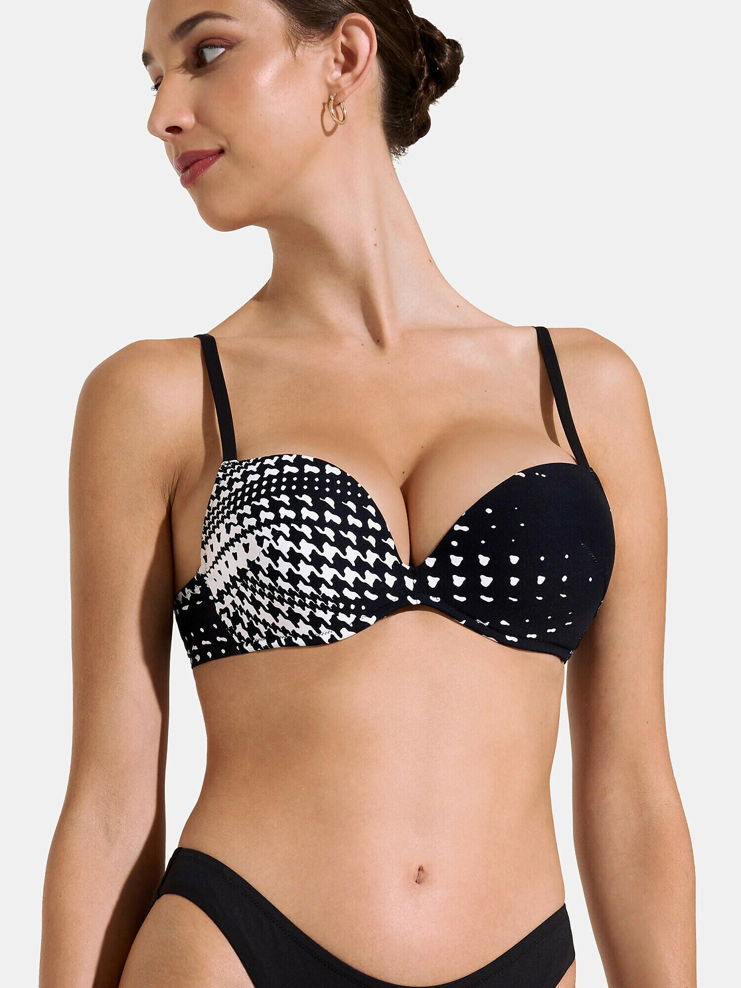 Image of Push-up-badeanzug-oberteil Quito Damen Schwarz B/40