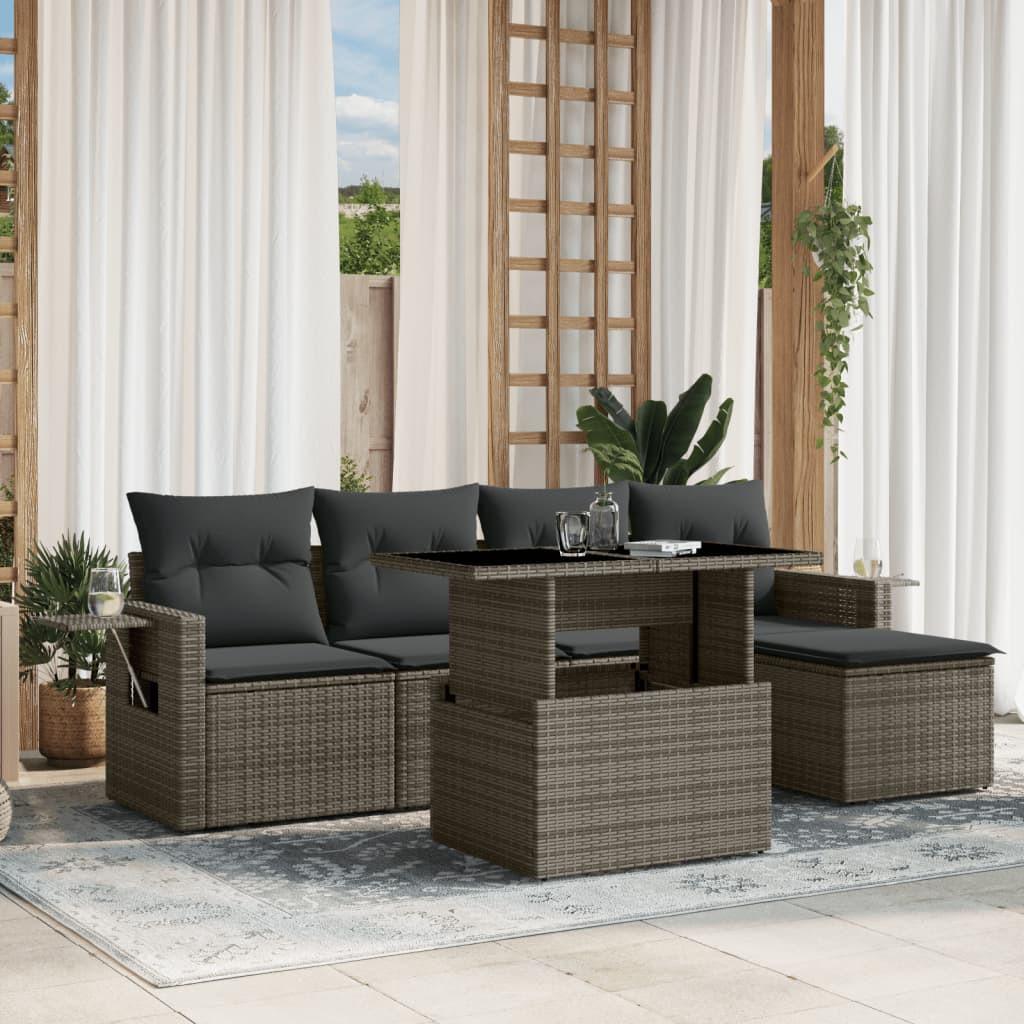 VidaXL set divano da giardino Polirattan  