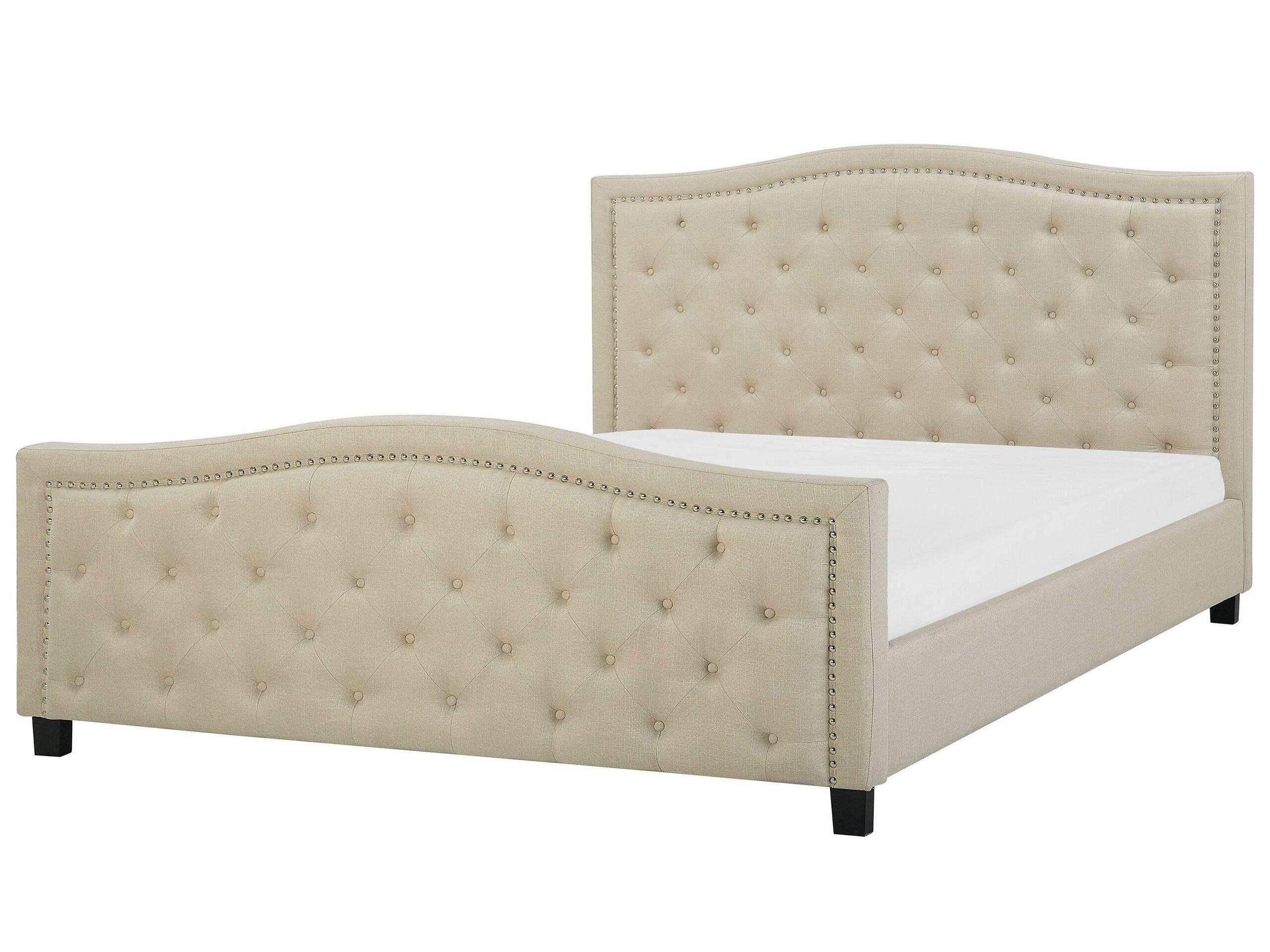 Image of Bett mit Lattenrost aus Polyester Retro AUREL Bett mit Lattenrost aus Polyester Retro AUREL