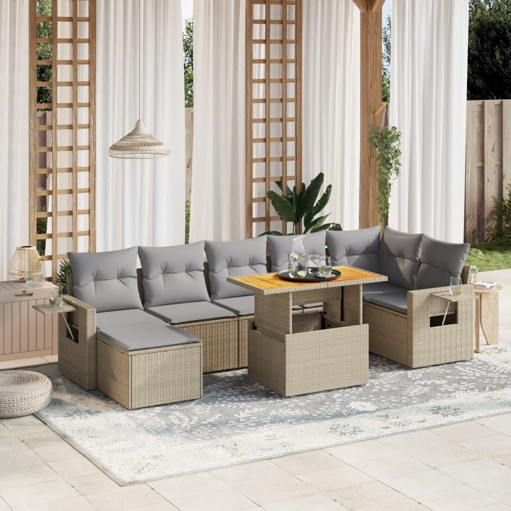 VidaXL set divano da giardino Polirattan  