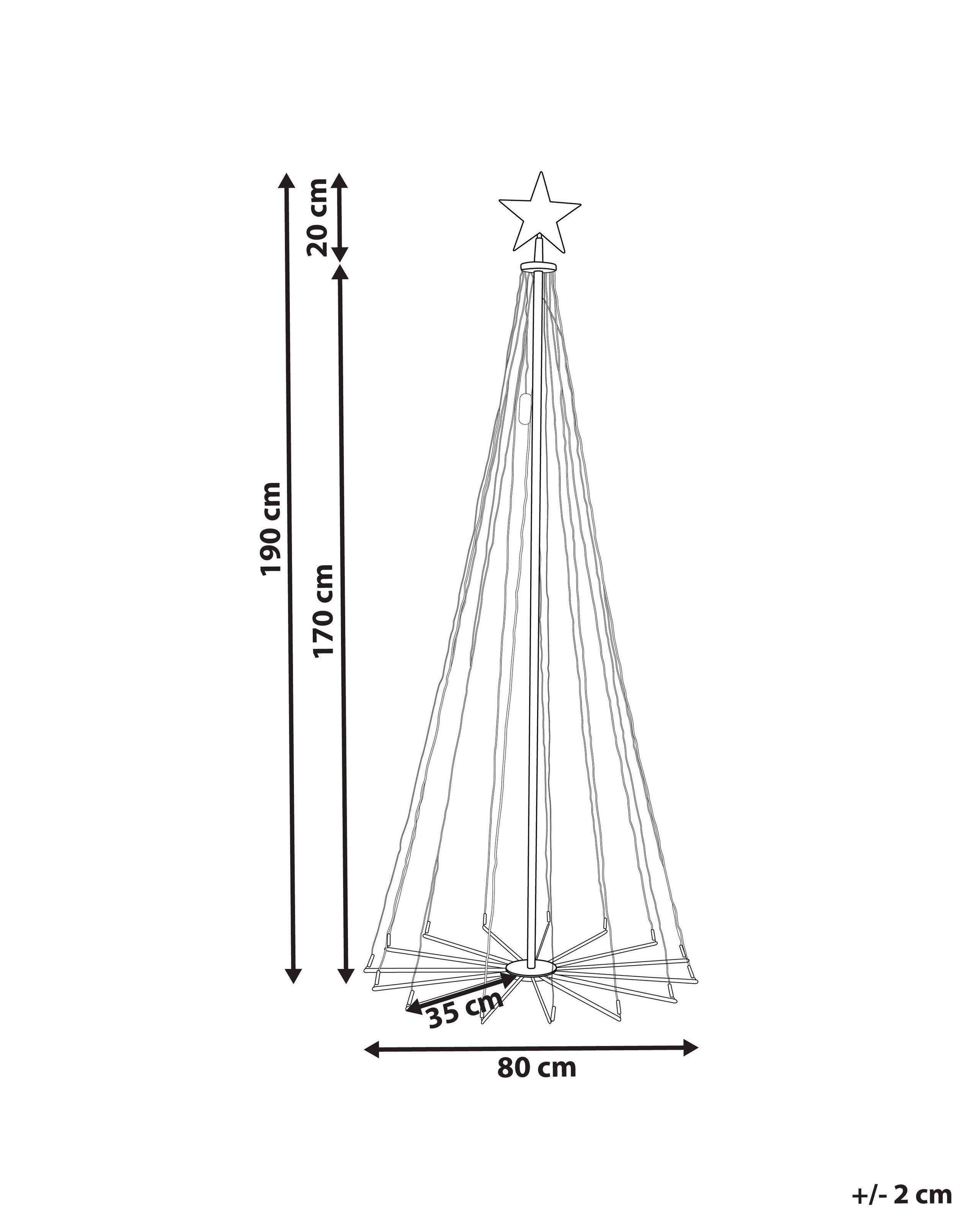 Beliani Beleuchteter Weihnachtsbaum aus Kunststoff Modern IKAMIUT  