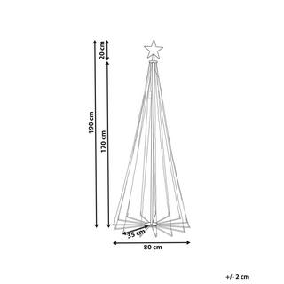 Beliani Beleuchteter Weihnachtsbaum aus Kunststoff Modern IKAMIUT  