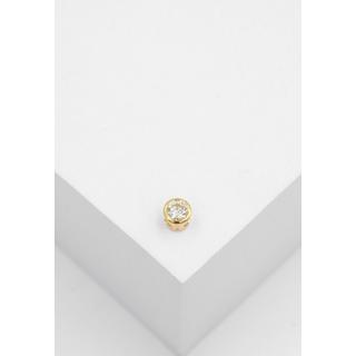 MUAU Schmuck  Pendentif solitaire Monture en or jaune 750 Diamant 0.33ct. 6.5x6.5mm 