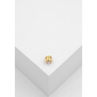 MUAU Schmuck  Solitär Anhänger Zargenfassung Gelbgold 750 Diamant 0.33ct. 6.5x6.5mm 