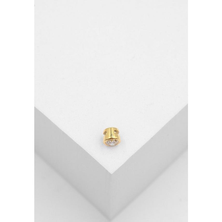 MUAU Schmuck  Solitär Anhänger Zargenfassung Gelbgold 750 Diamant 0.33ct. 6.5x6.5mm 