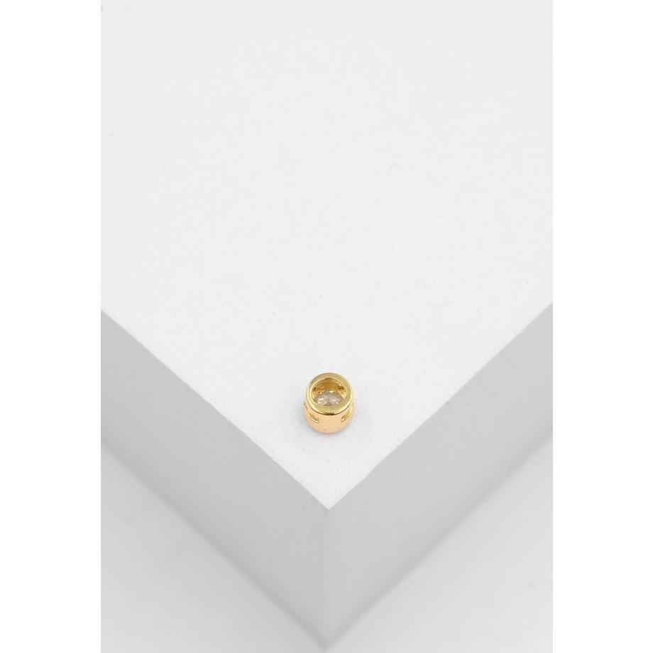 MUAU Schmuck  Solitär Anhänger Zargenfassung Gelbgold 750 Diamant 0.33ct. 6.5x6.5mm 