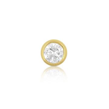 Solitär Anhänger Zargenfassung Gelbgold 750 Diamant 0.33ct. 6.5x6.5mm