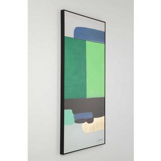 KARE Design Tableau encadré Abstract Shapes vert 73x143  