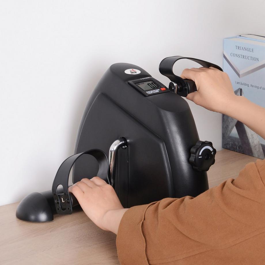 Northio  Mini Pedaliera Per Bici Da Allenamento Display Lcd Ghisa Nero 35X40X31 Cm 