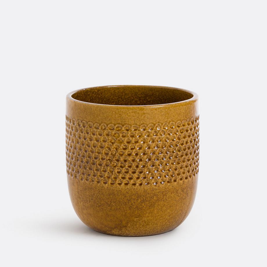 Cache-pot terre cuite émaillée Ø33 cm