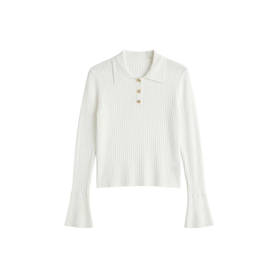 Roberta Rossi Pullover collo polo a coste  