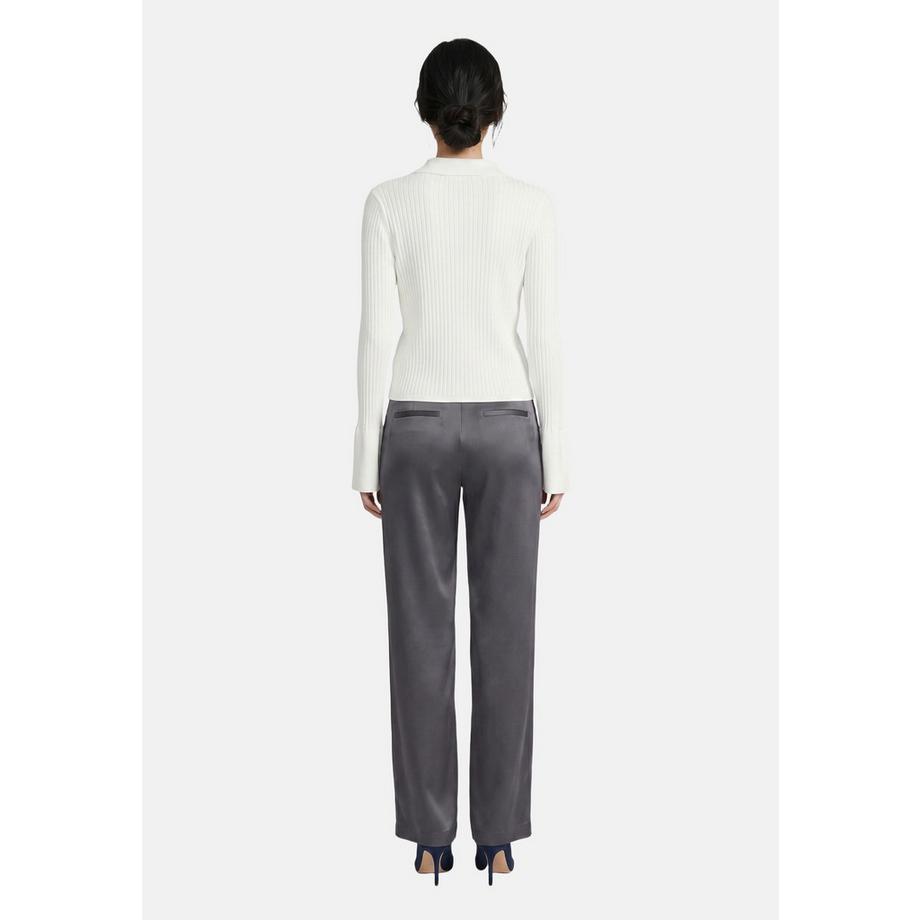 Roberta Rossi Pullover collo polo a coste  