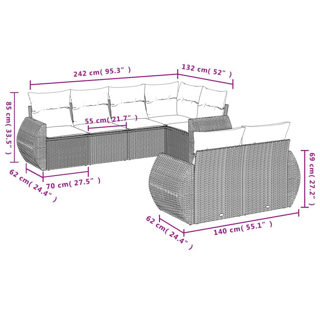 VidaXL Garten sofagarnitur poly-rattan  