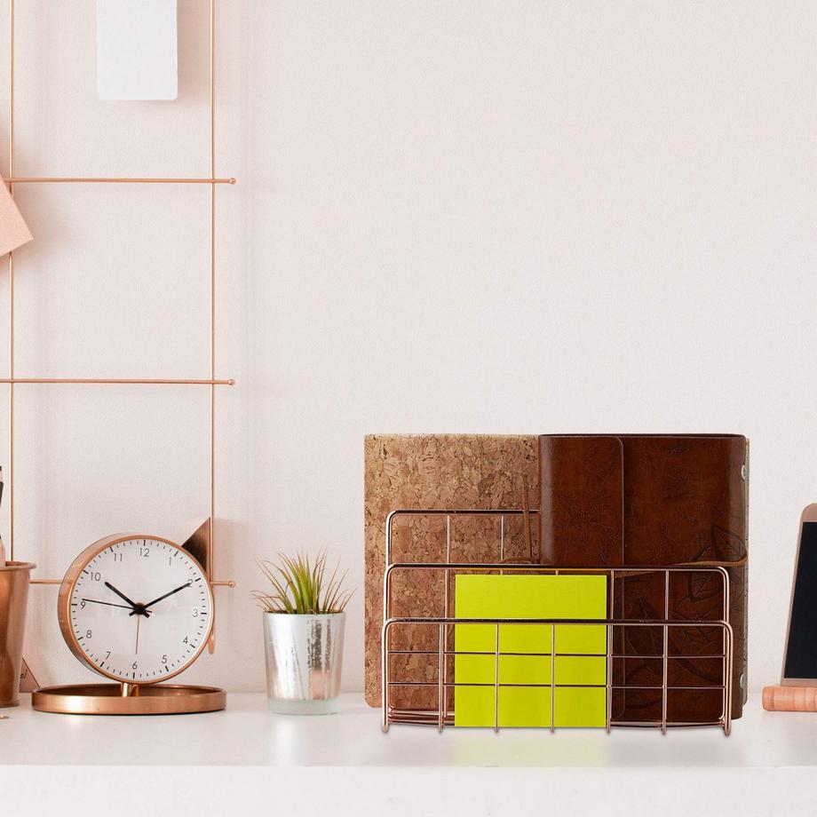 Northix  Porte-documents à 3 compartiments or rose 