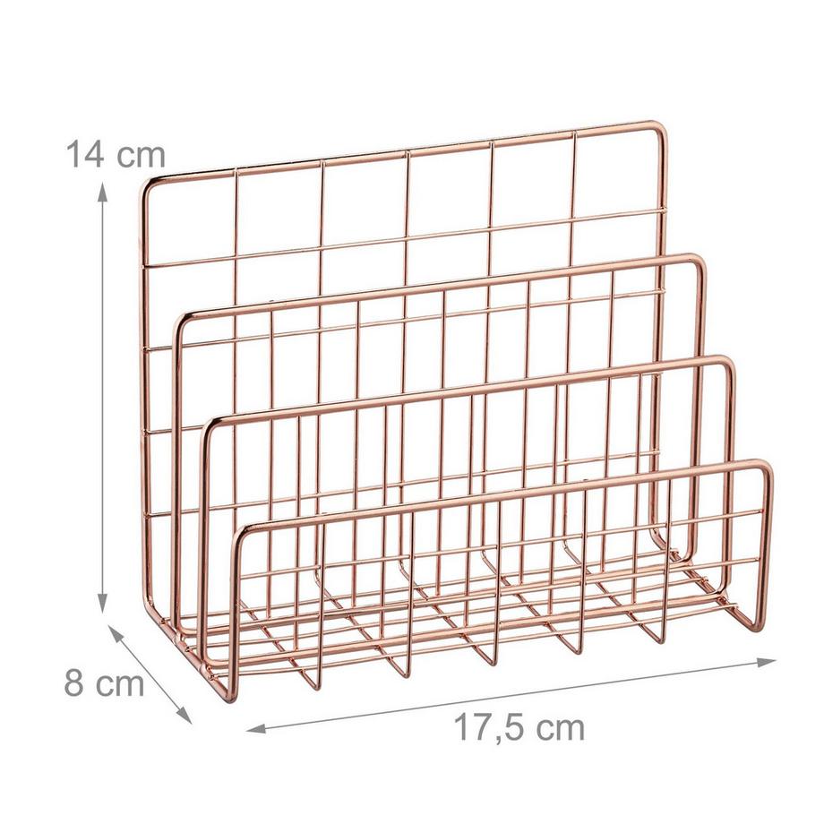 Northix  Porte-documents à 3 compartiments or rose 