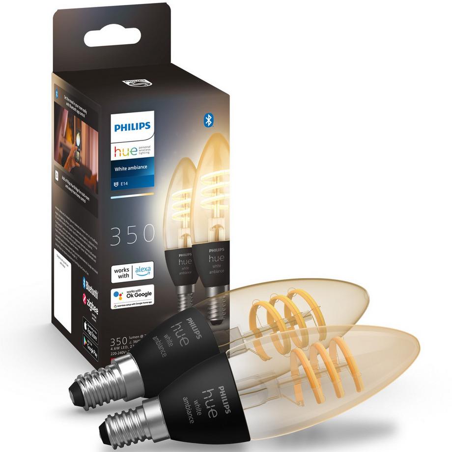 Hue White Ambiance Filament E14 Krone 350 lm paquet de 2