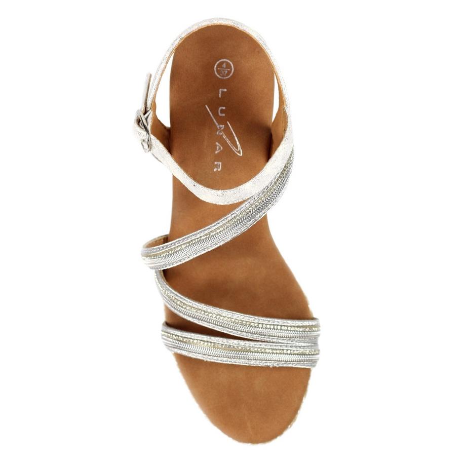Lunar Sandali con zeppa Fern  